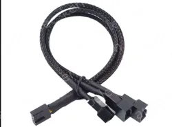 PWM three-point temperature control cooling fan extension cable 1in 3out
