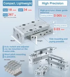 Air Slide Table MXJ Series Double acting Φ4,Φ6,Φ8