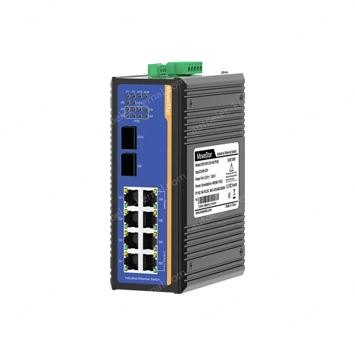 10 Ports Full Gigabit Layer 2 Managed DIN RAIL Industrial Ethernet PoE Switch