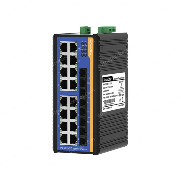 [100 Gigabit 4 Optical 16 Electrical] Ring Network Management Industrial Switch