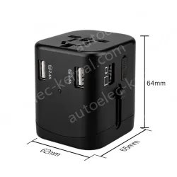 Universal travel adapter with 4 USB KRUSB-WLG3321B