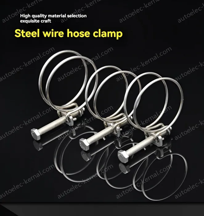 Double steel wire hose clamp 201 material 30-34*2 [wire diameter]
