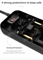 12 AC Outlets Surge Protector Power Strip