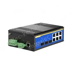 [3 Gigabit + 6 Gigabit Battery] ring network management industrial switch