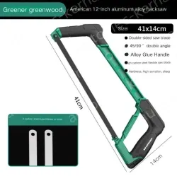 Industrial Heavy Duty 12 inch all-aluminum hacksaw stand with 3 carbon hacksaw blades