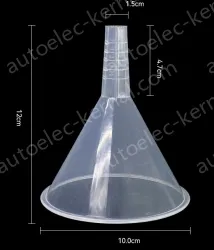 Plastic separating funnels Flat short diameter 10cm 1pc