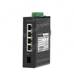 1 Port Gigabit SFP + 4 Ports Gigabit PoE RJ45 Din-Rail Unmanaged Industrial PoE Switch