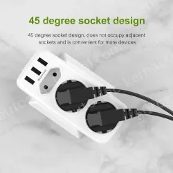 Germany France extension usb wall socket