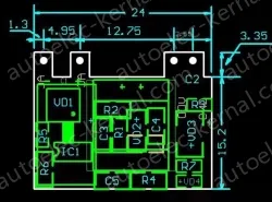 Small, safe isolated, regulated power supply switching power supply module 12V 450MA Horizontal pins