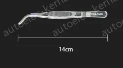 Stainless steel tweezers Curved round head (304 models) 14cm