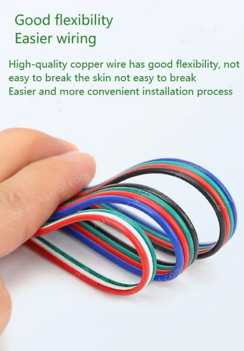 LED light connecting cable 16AWG*5 and (26/0.14TS)