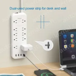 New 10 AC Outlets Surege Protector Power Strip