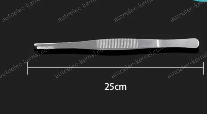 Stainless steel tweezers Straight round head (thick) 25cm