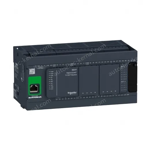TM241CE40T logic controller, Modicon M241, 40 IO, transistor, PNP, Ethernet