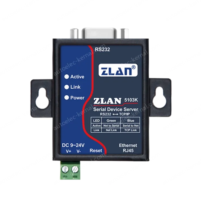 Rail/desktop serial server