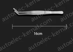 Stainless steel tweezers Curved round head (thick) 16cm