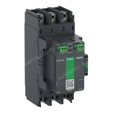 LC1G225EHEA Contactor, high power, TeSys Giga, advanced version, AC-3, <= 440V, 225A, 3 pole/NO, 48-130VAC/DC coil