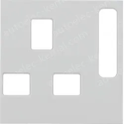 3313078982 - Centre plate for soc. out.s BRITISH ST., can be switched off, S.1, white glossy