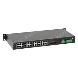 2 Ports 100M FX + 24 Ports 10/100M RJ45 Rack-mount Managed Industrial Ethernet Switch