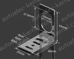 M18 L-shaped bracket Stainless Steel