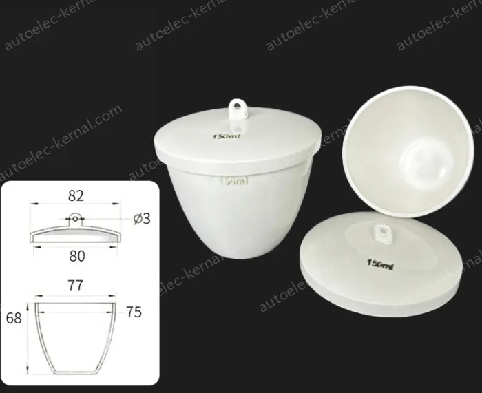 Ceramic crucibles 100ml+ lid