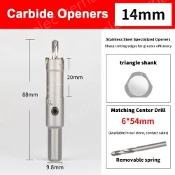 Stainless steel special hole opener 14mm
