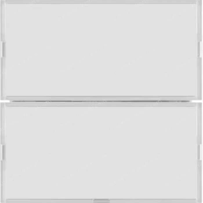 Push-button 2gang, RGB LED, int. temp. sensor, KNX - S.1/B.3/B.7, f. p.white