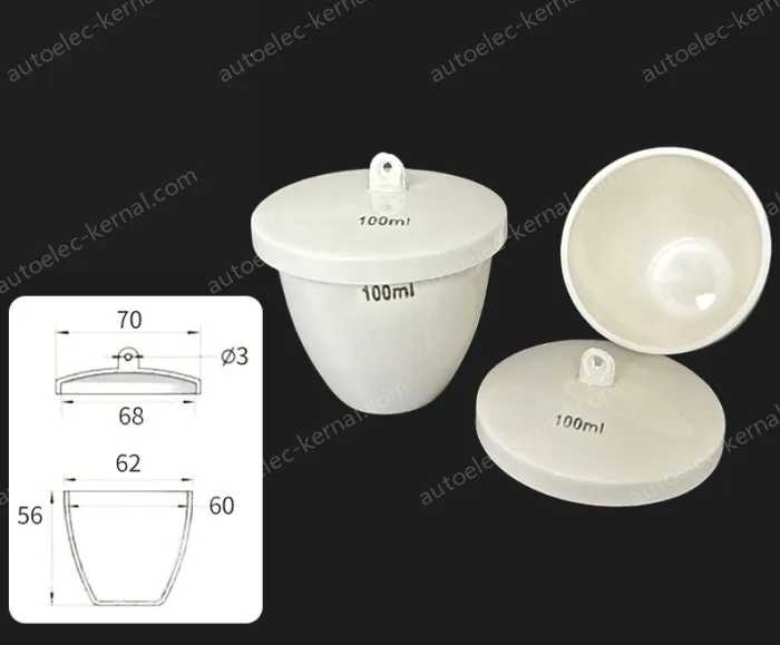 Ceramic crucibles 70ml+ lid
