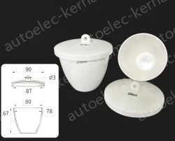 Ceramic crucibles 150ml+ lid