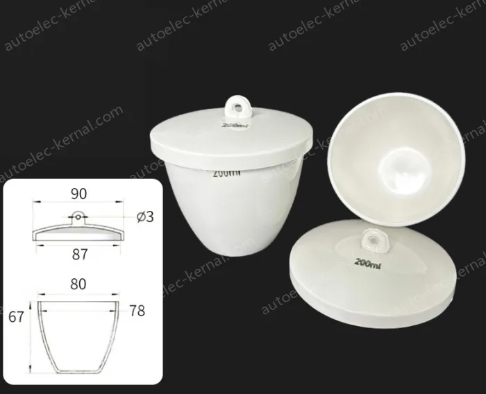 Ceramic crucibles 150ml+ lid