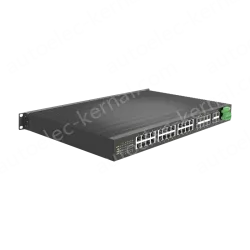 8 Ports Gigabit Combo + 4 Ports Gigabit SFP + 16 Gigabit T(x) Ports Rack-mount Managed Industrial Ethernet Switch