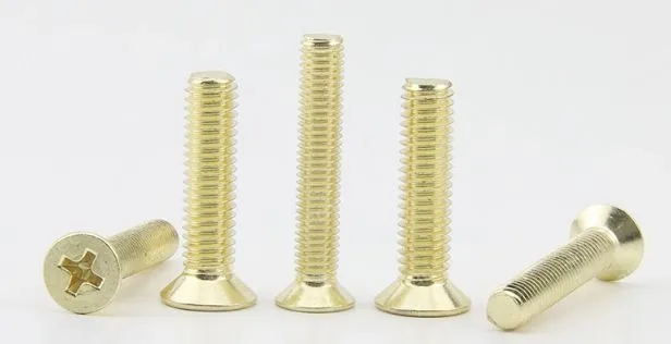 Golden Flat Head Screws M3*4
