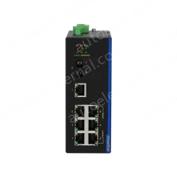 1 Port 100M F(x) + 7 Ports 10/100M T(x) Din-Rail Unmanaged Industrial Ethernet Switch