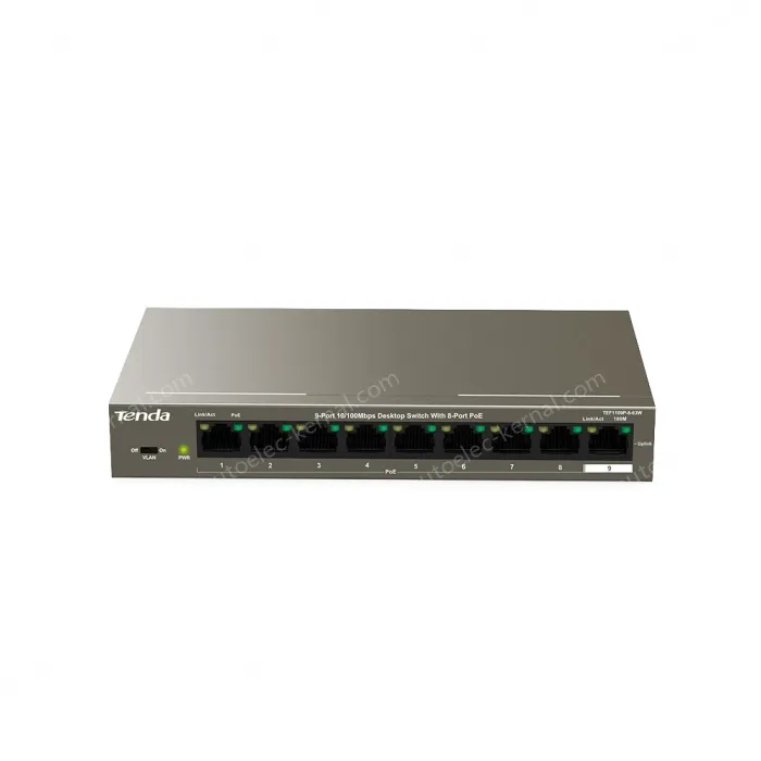 9-Port 10/100Mbps Desktop Switch With 8-Port PoE