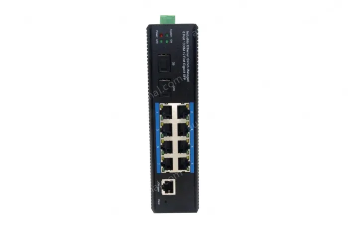 8-port 10/100/1000BASE-TX+2G SFP Managed Industrial PoE Switch